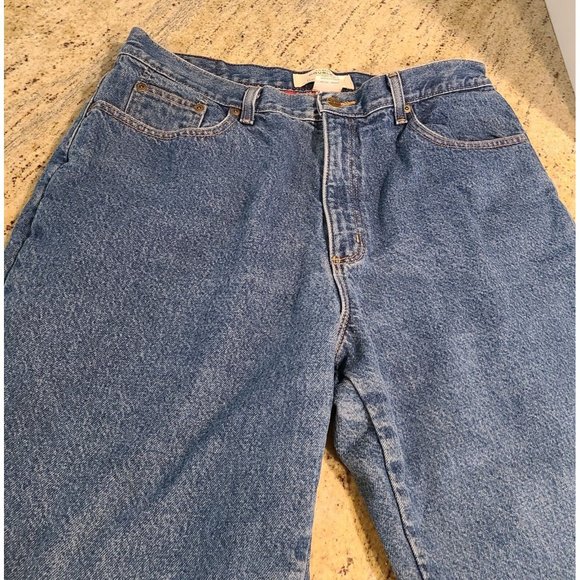 Vintage LL Bean Womens Size 16 P Relaxed Fit Plaid Cotton Lined Jeans Double L - Picture 9 of 16